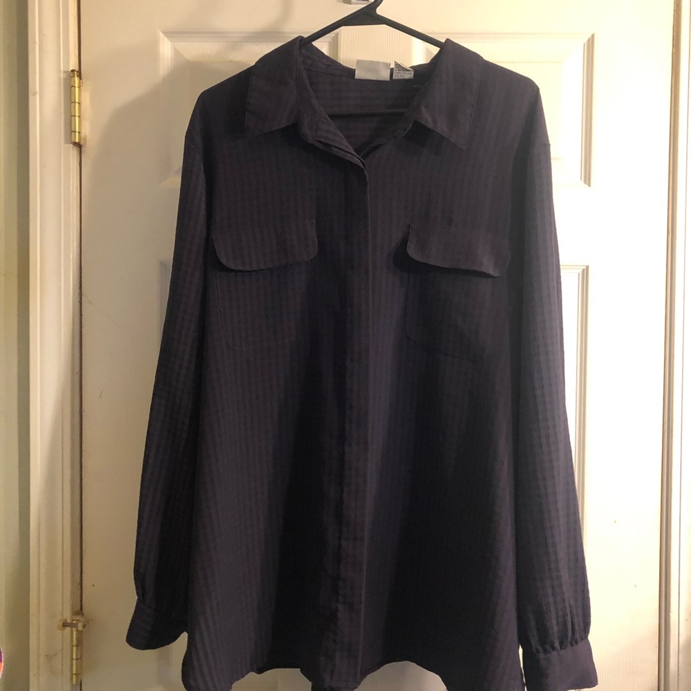 Button down purple Blouse size 24